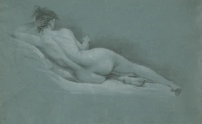 Nudo sdraiato, visto da dietro
