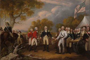 La resa del generale Burgoyne a Saratoga, 16 ottobre 1777