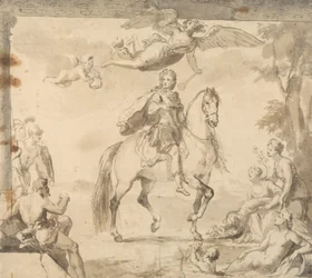 Studio preparatorio per la decorazione "Ritratto equestre di Giorgio I"