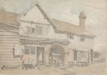 Casa colonica con un pozzo