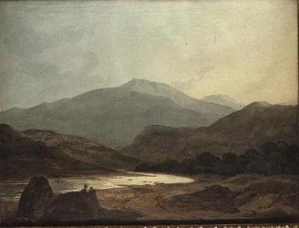Moel Hebog: guardando giù la valle da vicino a Dinas Emrys