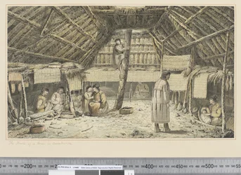 Interno di una casa a Oonalashka, c.1773-84