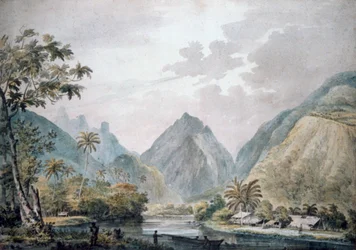 Veduta della Valle di Vaitepiha, Tahiti, 1777