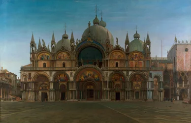 Facciata occidentale della Basilica di San Marco, Venezia, Italia