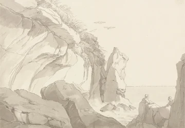 La Warren Vicino a Exmouth, Devon: Figure su Rocce al Bordo del Mare