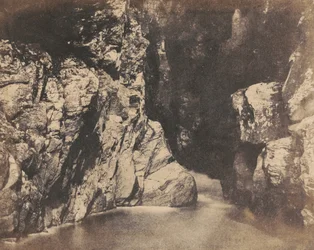 Sponde di uno stagno, il ponte di Rumbling a Dunkeld, 1853 ca. 1853 (foto)