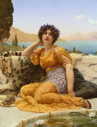 Con violette incoronate e veste di zafferano