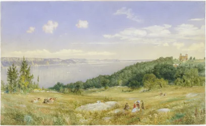 Le palizzate, 1870 circa (acquerello)