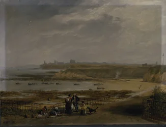 Cullercoats guardando verso Tynemouth - Bassa marea