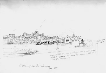 Hexham dalla ferrovia, 1835