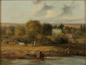Paesaggio con una casa di campagna, 1838