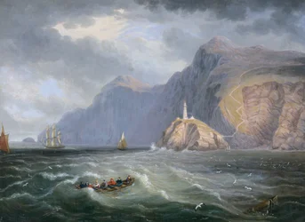 South Stack Rock (olio su tela)