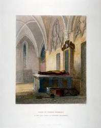 Tomba di Lancelot Andrews nella Cappella della Madonna, Chiesa di St Saviour, Southwark, Londra, 1851