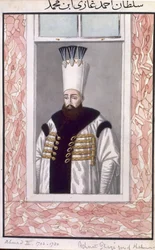 Ahmed III (1673-1736) Sultano dal 1703 al 1730, da "Una serie di ritratti degli imperatori di Turchia"