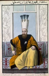 Mahmud I (1696-1754) Sultano dal 1730 al 1754, tratto da "Una serie di ritratti degli imperatori di Turchia"