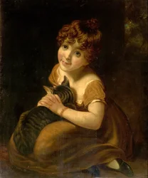Ragazza con un gatto