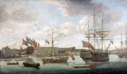 Varo al cantiere navale di Deptford, c.1750