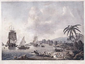 Veduta della baia di Matavai, Tahiti, 1787
