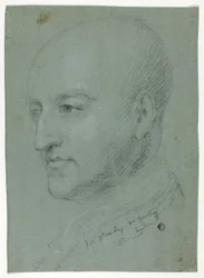 Testa di uomo (recto); testa di donna (verso)