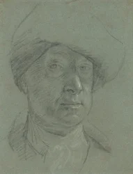 Autoritratto con cappello di stoffa