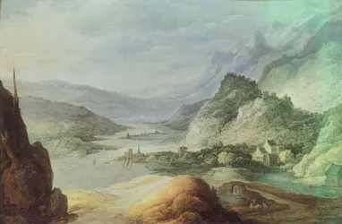 Paesaggio di montagne, di Josse de Monper