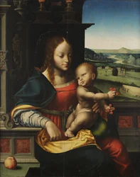 Madonna con Bambino e frutta