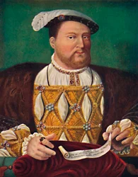Ritratto di Enrico VIII, Hampton Court Palace, c1530
