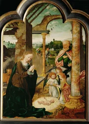 La nascita di Cristo (dipinto su legno di quercia)
