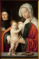 La Vergine, il Bambino e un donatore