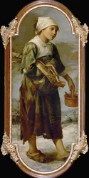 Ragazza mendicante (dipinto su tela)