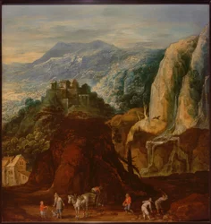Paesaggio roccioso con staffage