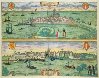 Mappa di Rotterdam e Gouda, da 