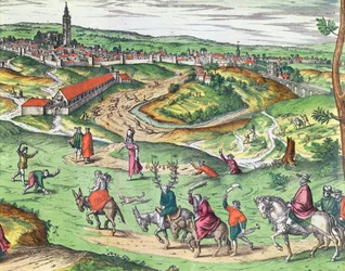 Piano della città di Siviglia, da Civitates Orbis Terrarum di Georg Braun e Frans Hogenberg (dettaglio)