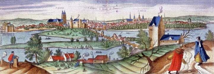 Veduta di Tours, c.1561 (incisione)