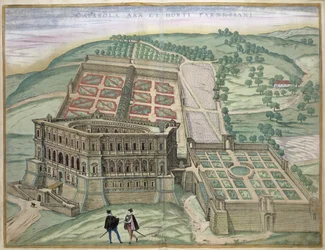Veduta della Villa Farnese e dei Giardini, da 