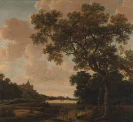 Paesaggio con lo Schwanenburg, 1650-1655 circa (olio su tela)