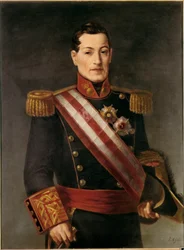 Ritratto di Ildefonso Diez de Rivera, Conte di Almodóvar (1777-1846), militare e politico spagnolo. Dipinto di José María Galván y Candela (1837-1899) XIX secolo