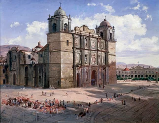 Veduta della Cattedrale di Oaxaca, Messico