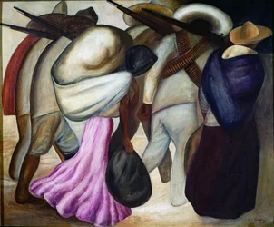 Las soldaderas, dipinto di José Clemente Orozco (1883-1949), 1926, Città del Messico, Museum of Modern Art