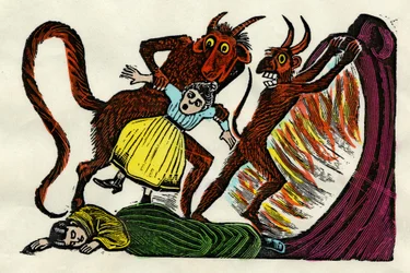 José Guadalupe Posada (1852 - 1913). Josephina Lora viene trascinata all