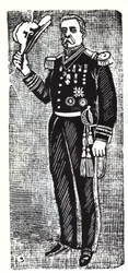 Ritratto di Porfirio Diaz (1828-1915), Presidente della Repubblica del Messico. Xilografia di Jose Guadalupe Posada (1852-1913)