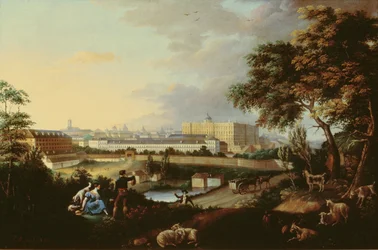 Vista del Palazzo Reale di Madrid dal Monte Principe Pio