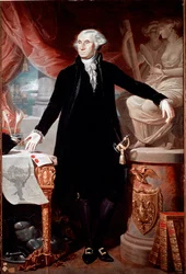 Ritratto del Presidente degli Stati Uniti George Washington (1732-1799) Dipinto di Giuseppe Perovani (1765-1835) Madrid, Accademia di San Fernando