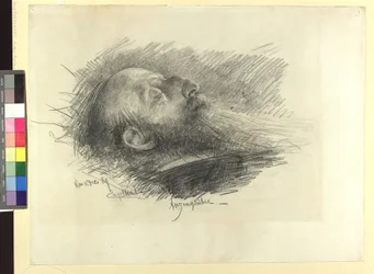 Ludwig Anzengruber sul letto di morte