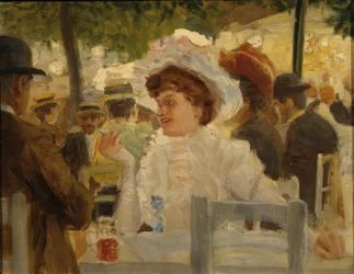 Scena dal Prater di Vienna (signora con cappello)
