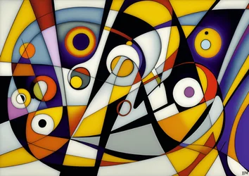 astratto: su cerchi bianchi+altalene 6