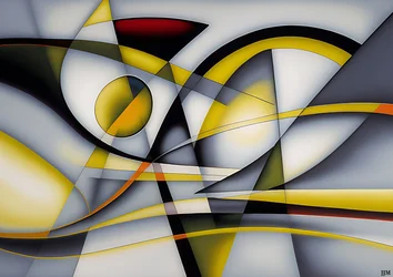 astratto: curva argento-giallo 1