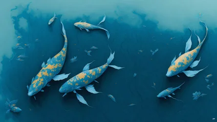 Carpa Koi blu