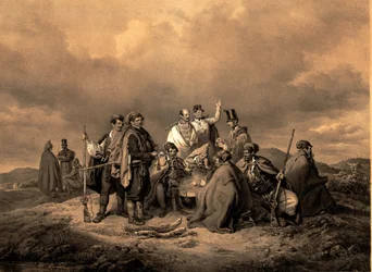 Litografia Bivouc Kriehuber
