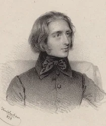 Ritratto del compositore Franz Liszt 1811-1886, 1838